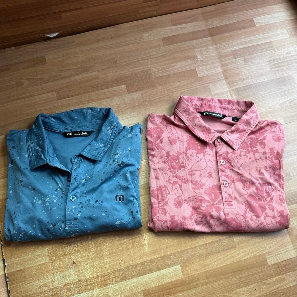 TravisMathew polo bundle size xlarge, pink and blue